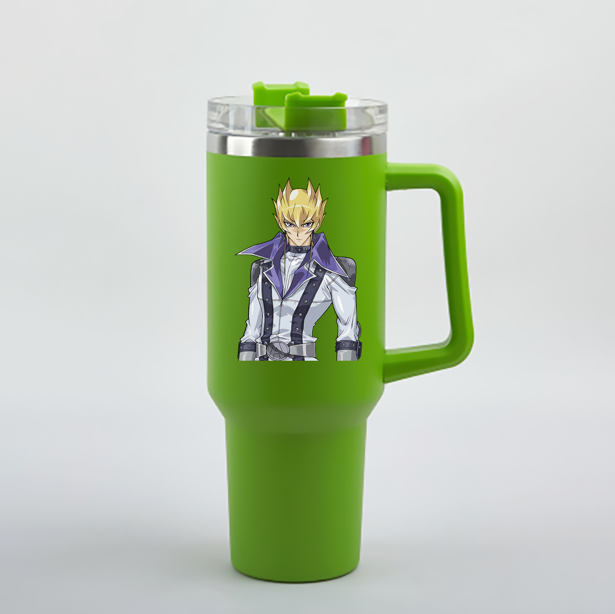 （画像用） 遊☆戯☆王 Yu-Gi-Oh! 1200mL車用タンブラー - クリスタルステッカー（プラスチックストロー付き）